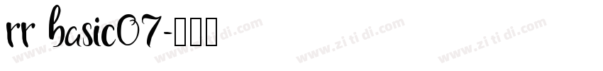 rr basic07字体转换